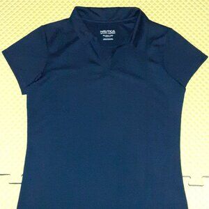 Girls UV Protection Performance Knit School Uniform Polo Shirt, NEW
